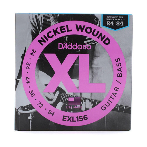 D'Addario EXL156 Nickel Wound Bass VI Strings 24 - 84