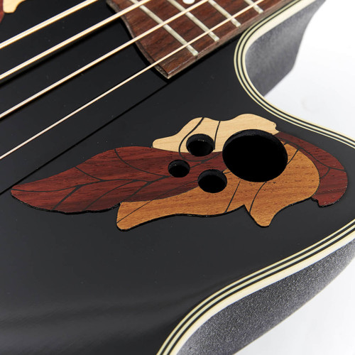 1993 Ovation Celebrity Deluxe CC274 Acoustic Electric Bass Black Finish