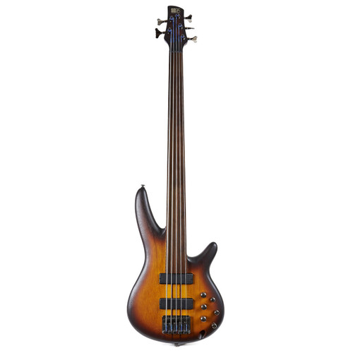 Used Ibanez SR705 5 String Fretless Bass - Brown Burst Flat