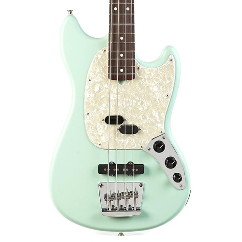 Fender American Performer Mustang Bass Rosewood - Satin Surf Green