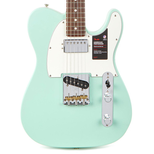 Fender American Performer Telecaster HS Rosewood - Satin Surf Green