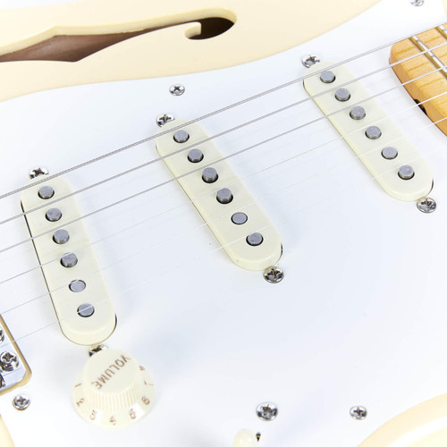 Used Fender Eric Johnson Thinline Stratocaster - Vintage White 2018