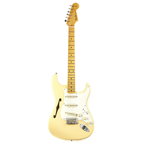 Used Fender Eric Johnson Thinline Stratocaster - Vintage White 2018