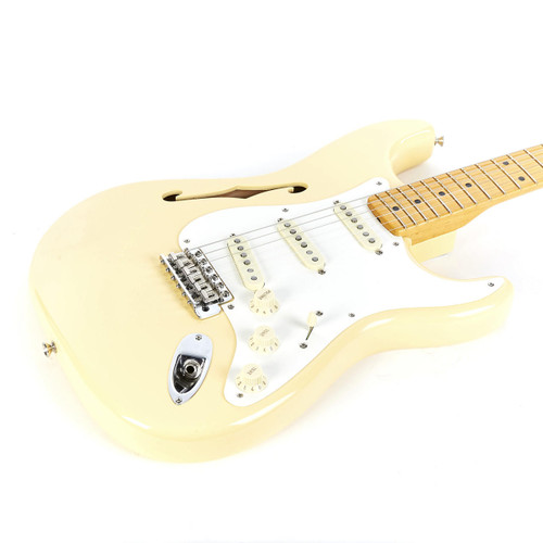 Used Fender Eric Johnson Thinline Stratocaster - Vintage White 2018