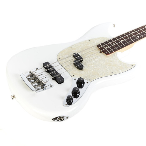 Fender American Performer Mustang Bass Rosewood - Arctic White