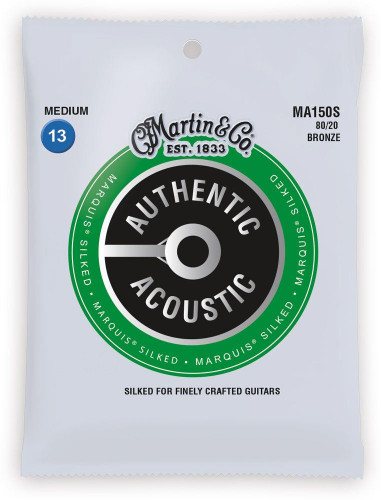 Martin MA150S Authentic Acoustic Marquis Silked Medium Strings 13-56