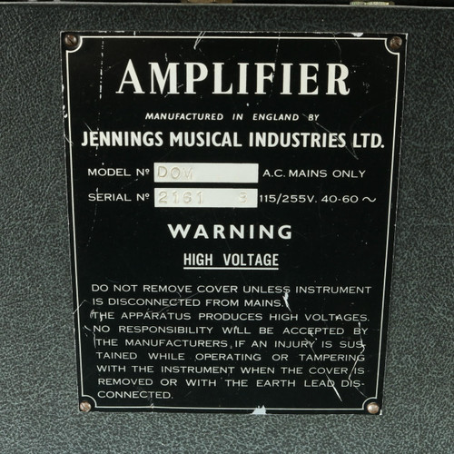 Vintage Vox JMI Domino Bass 4W 1x12 Tube Amp - 1964