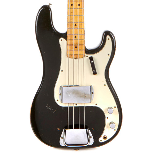 Vintage Fender Precision Bass Custom Color Black 1970 | Cream City