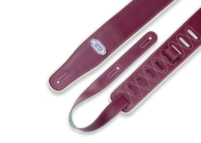 Levy's M26VCP 2 3/4" Reversable Vinyl Guitar Strap - Burgundy and Seafoam Green