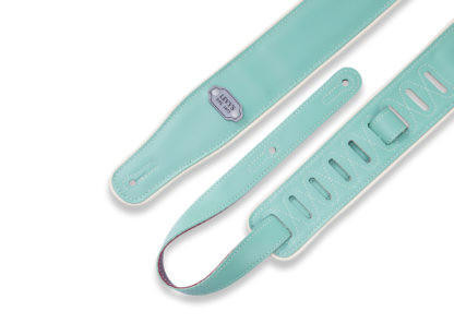 Levy's M26VCP 2 3/4" Reversable Vinyl Guitar Strap - Burgundy and Seafoam Green