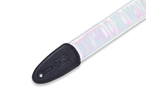 Levy's M7SC 2" Iridescent Vinyl Guitar Strap on Black Cotton Webbing