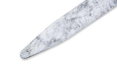 Levy's MG317BOG 2 1/2" Distressed Leather Guitar Strap White