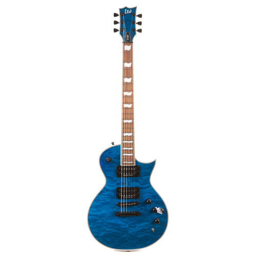 Used ESP LTD EC-1000 Piezo Quilted Maple - See Thru Blue