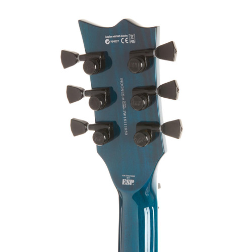 Used ESP LTD EC-1000 Piezo Quilted Maple - See Thru Blue