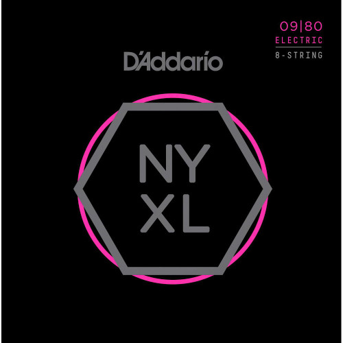 D'Addario NYXL0980 8-String Nickel Wound Electric Strings - 9-80