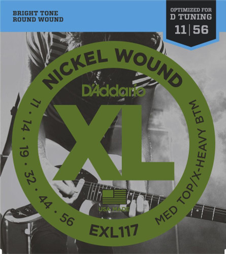 D'Addario EXL117 Nickel Wound Electric Strings Hybrid Medium 11-56