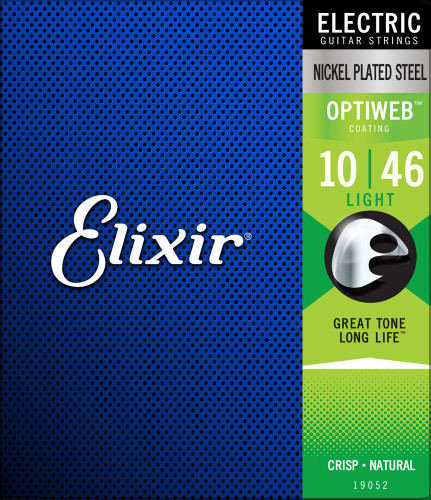 Elixir 19052 Optiweb Electric Guitar Strings - Light 10-46