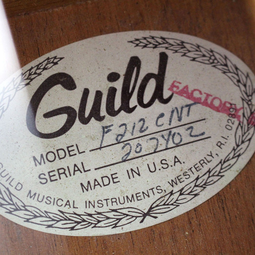 Rare Vintage 1979 Guild F-212 CNT 12-String Acoustic Guitar Natural Finish