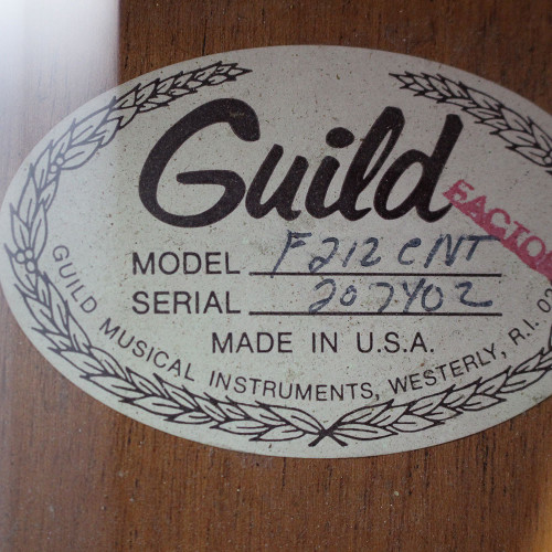 Rare Vintage 1979 Guild F-212 CNT 12-String Acoustic Guitar Natural Finish