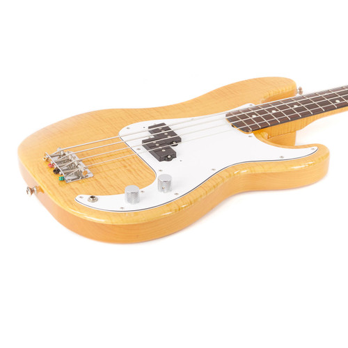 Used Fender Foto Flame Precision Bass MIJ Natural 1995