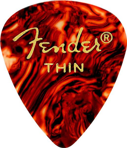 Fender 351 Faux Tortoise Shell Picks 12-Pack - Thin