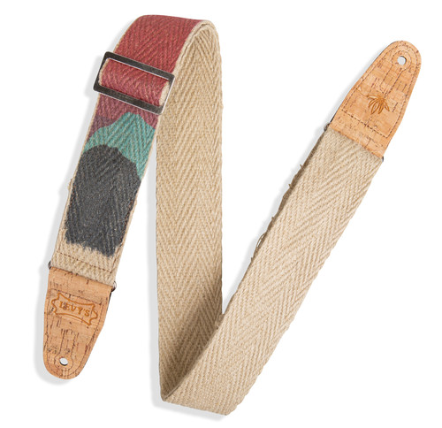 Levy's MH8P-003 2" Vegan Hemp Guitar Strap - Sunset