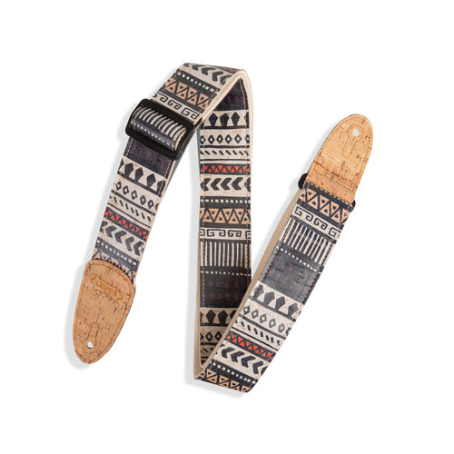 Levy's MX8-002 2" Cork Guitar Strap - Zanzibar Print