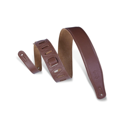 Levy's M26GF-BRN 2.5" Garment Leather Guitar Strap - Brown