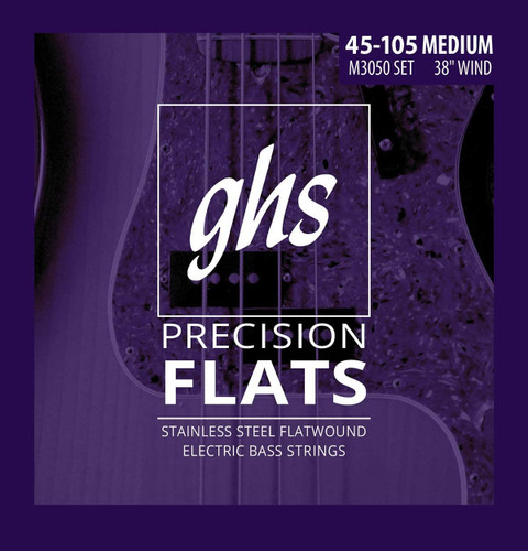GHS 3050 Bass Boomers Precision Flatwound Bass Strings - 55-105