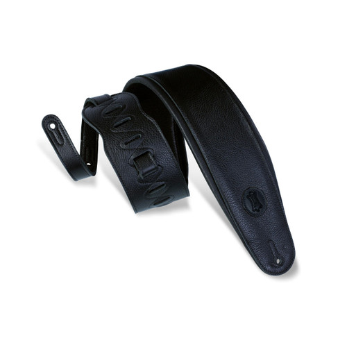 Levy's MSSB2-4-BLK 4.5" Signature Series Leather Guitar Strap - Black