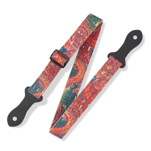 Levy's MX23ALL-004 1" Cork Youth Mandolin & Ukulele Strap - Paisley