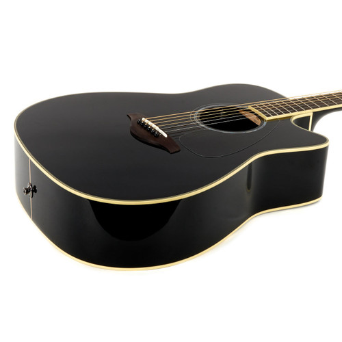 Yamaha FGX830C Dreadnought Cutaway Acoustic Electric - Black