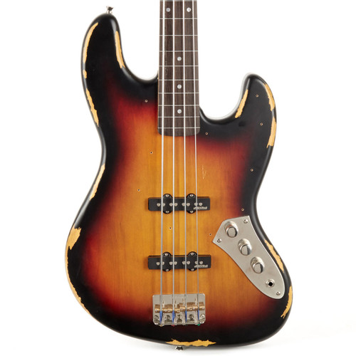 Used Vintage Icon Series VJ74 Fretless J-Bass Style Sunburst