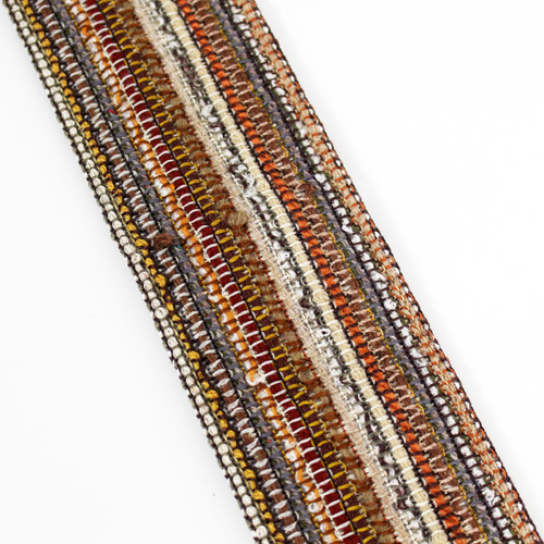LM "Acoustic" Series 3" Multi Color Cotton Weave Stripe Guitar Strap