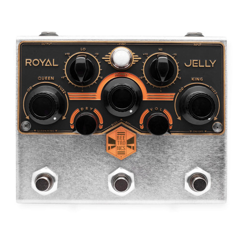 Beetronics Royal Jelly Overdrive / Fuzz Blender Pedal - Black / Orange