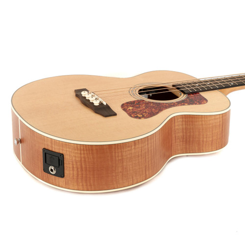 Guild Jumbo Junior Acoustic Bass Flame Maple - Antique Blonde Satin