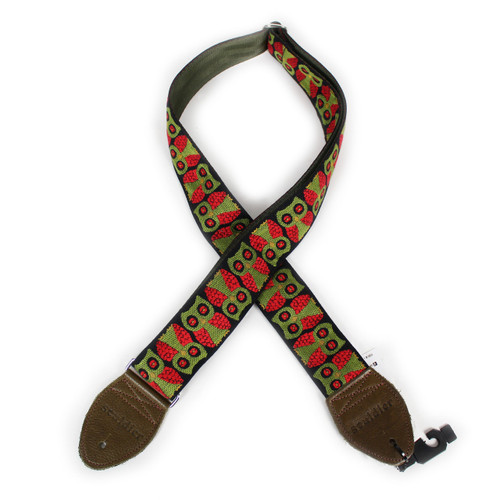 Souldier "Owls" Olive Pattern 2" Guitar Strap with Olive Ends