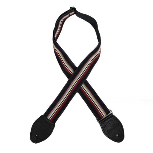 Souldier "Providence" Black Pattern 2" Guitar Strap with Black Ends
