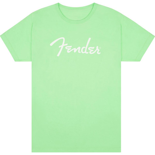 Fender Spaghetti Logo T-Shirt Large - Surf Green