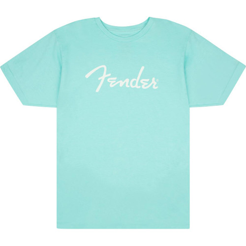 Fender Spaghetti Logo T-Shirt Large - Daphne Blue
