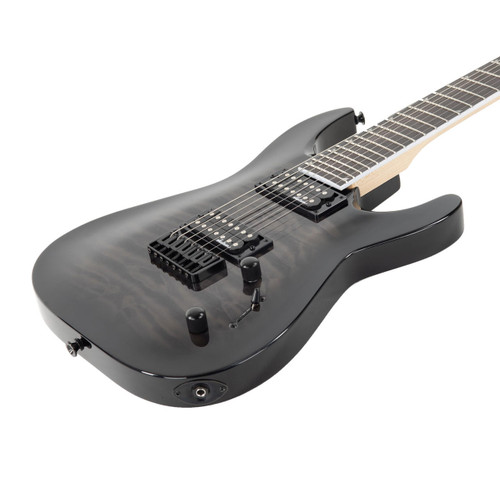 Jackson JS Series Dinky Arch Top JS22Q-7 DKA 7 String - Transparent Black Burst