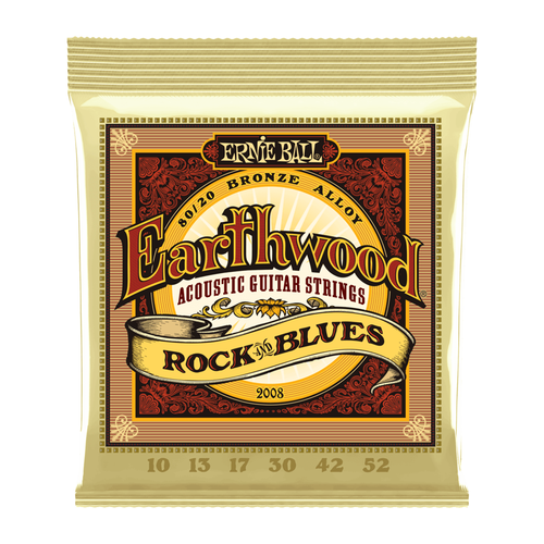 Ernie Ball Earthwood Extra Light 80/20 Bronze Acoustic Guitar Strings - 10-52