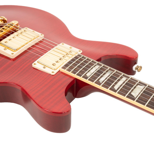 Used Gibson Les Paul Standard Double Cutaway Flame Top Red Hot Tamale 1998