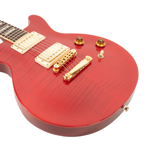Used Gibson Les Paul Standard Double Cutaway Flame Top Red Hot Tamale 1998