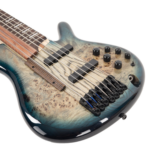 Ibanez SRAS7 Bass Workshop Ashula 7 String Bass - Cosmic Blue Starburst