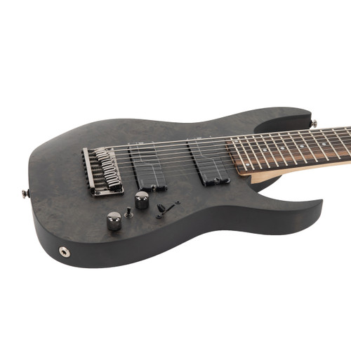 Ibanez RG9PB Axe Design Lab 9 String - Transparent Gray Flat