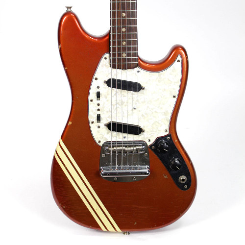 Vintage 1972 Fender Mustang Competition Electric Guitar Red Finish