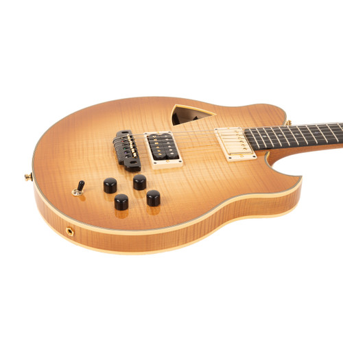 Used Mirage M6E Semi-Hollow Amberburst Flame