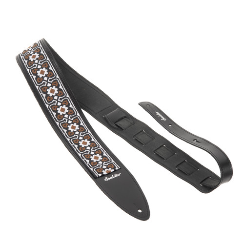 Souldier Torpedo 2.5" Guitar Strap - "Fillmore" White and Brown