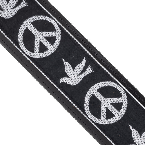 Souldier Torpedo 2.5" Guitar Strap - "Young" Peace Dove Black and White